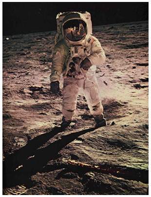 Edwin Arldin sulla Luna